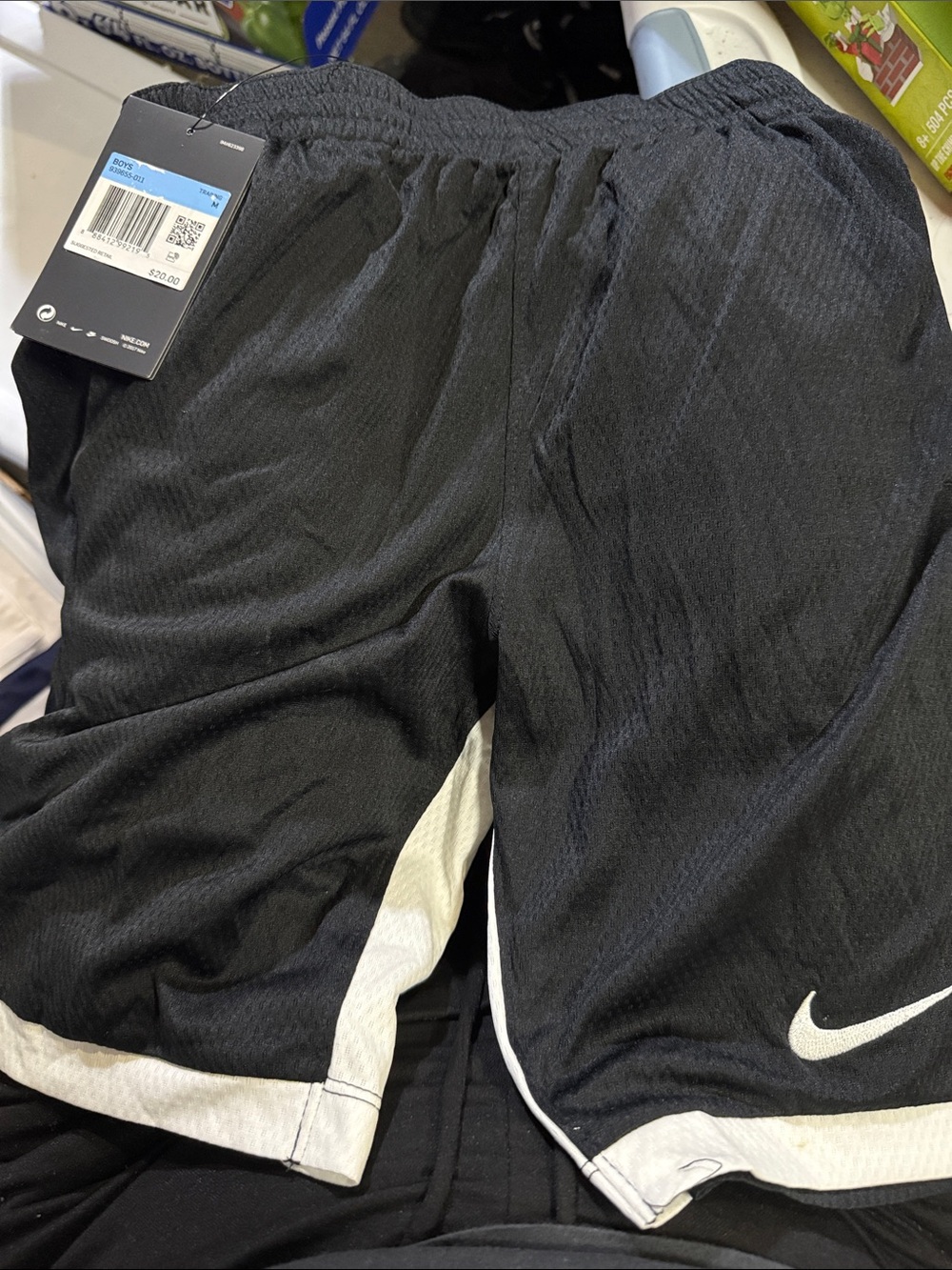 Nike Black Shorts with White Trim